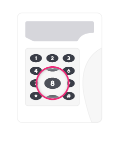 Keypad 8 Highlighted