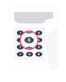 Keypad 5 highlighted