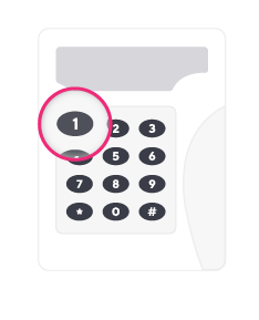 Keypad 1 highlighted