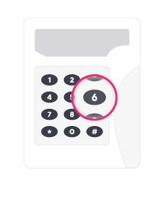 Keypad 6 highlighted