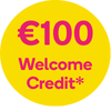 100 welcome credit roundel