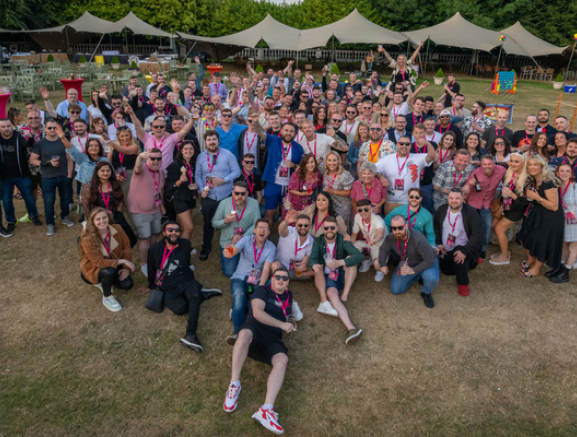 Colleagues enjoying the PrepayPower summer party
